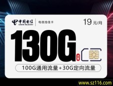 2025电信沧佳卡【19元130G】