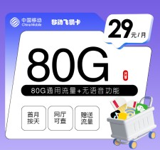 移动飞橘卡【29元80G】