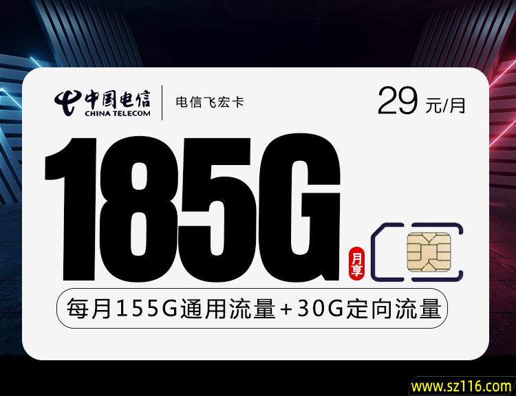 电信飞宏卡【29元185G】