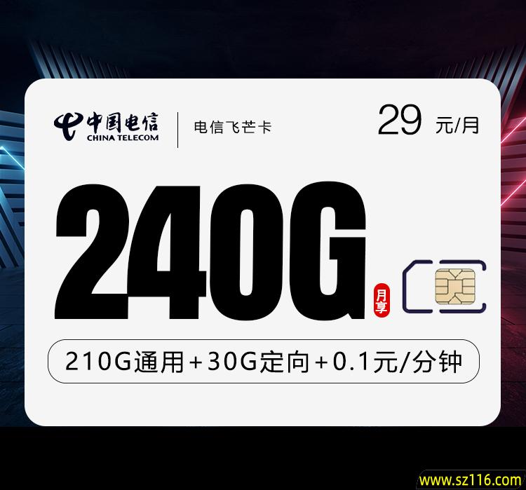 电信飞芒卡【29元240G】