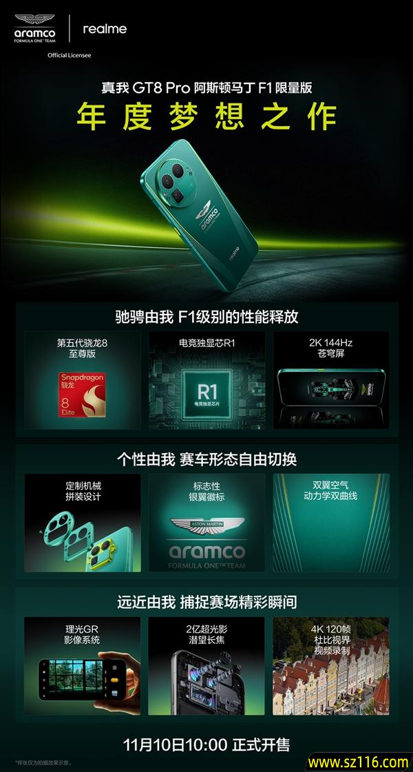 抢到赚到！真我GT8 Pro阿斯顿马丁F1限量版下周首销
