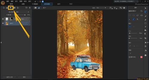 使用图层遮色片进行相片合成1