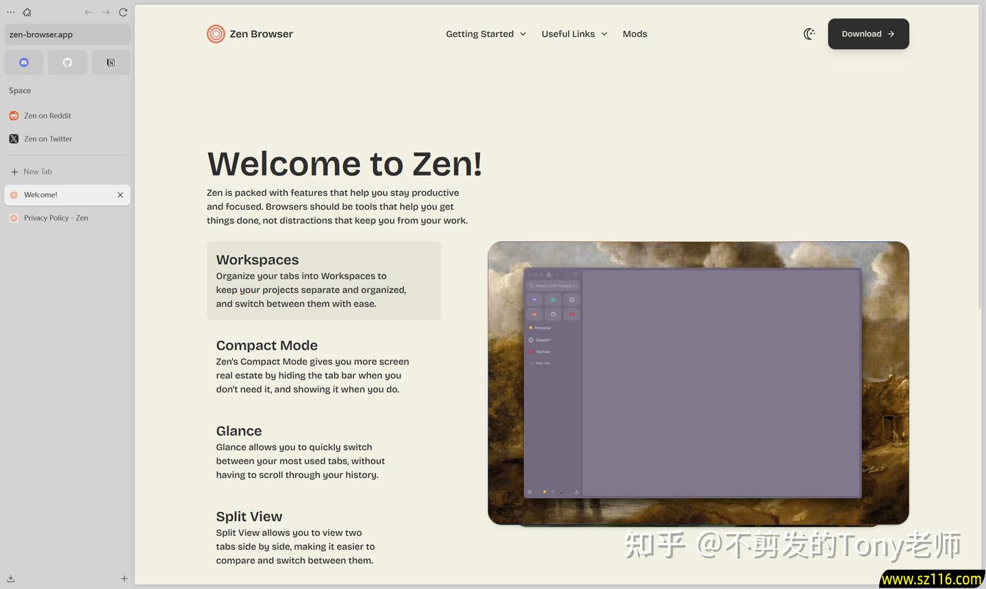 Zen Browser(基于Firefox引擎浏览器) v1.17.13b 最新版